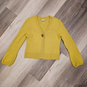 Wallis Wool blend yellow green size medium Cardigan